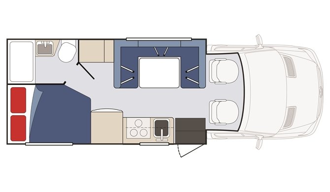 Star RV Taurus Floorplan Night