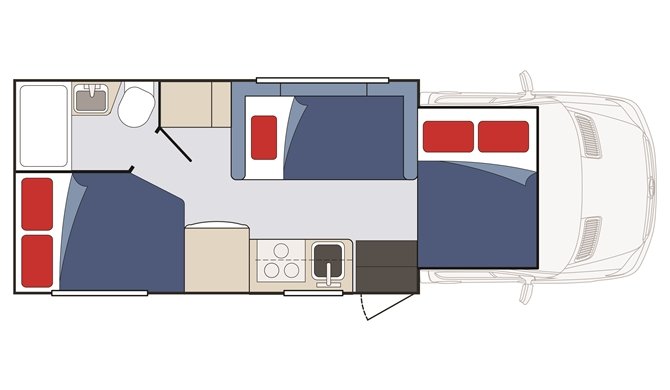 Star RV Taurus Floorplan Night