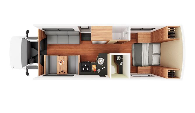 Plattegrond van de Cruise America/Canada C30 camper