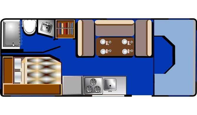 Plattegrond van de Road Bear C23-25 camper