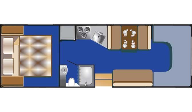 Plattegrond van de Road Bear C29-31 camper