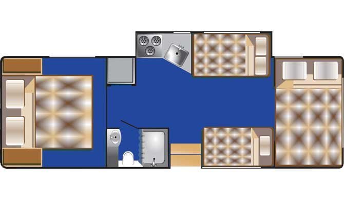 Plattegrond van de Road Bear C29-31 camper