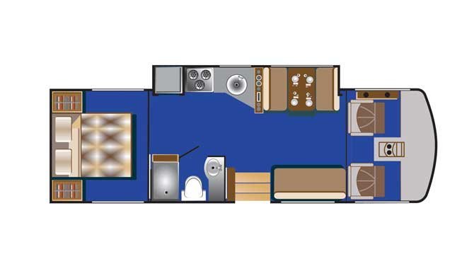 Plattegrond van de Road Bear A30-32 camper