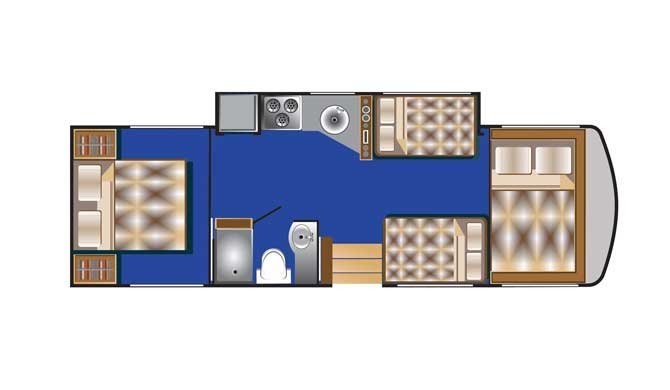 Plattegrond van de Road Bear A30-32 camper