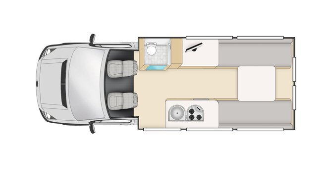 Plattegrond van de Cheapa Campa 2Berth