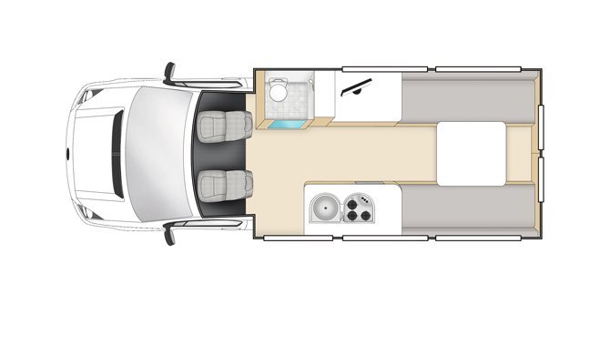 Plattegrond van de Star RV Aquila camper