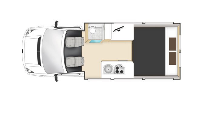 Plattegrond van de Star RV Aquila camper