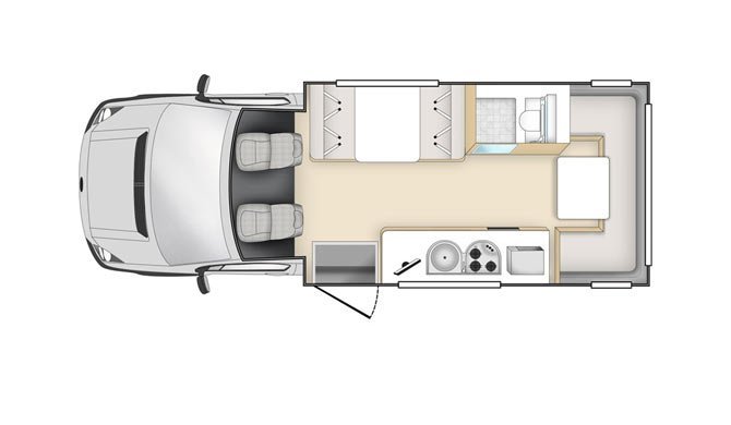 Plattegrond van de Star RV Hercules camper