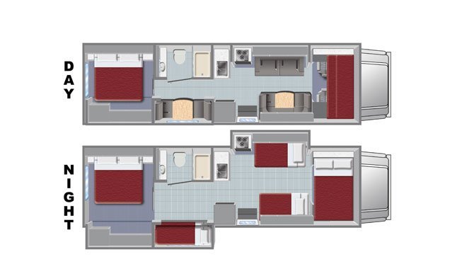 De plattegronden van de El Monte FS31 camper