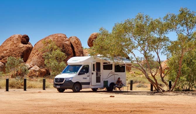 Ga op camperreis door Australië in de Maui Cascade camper