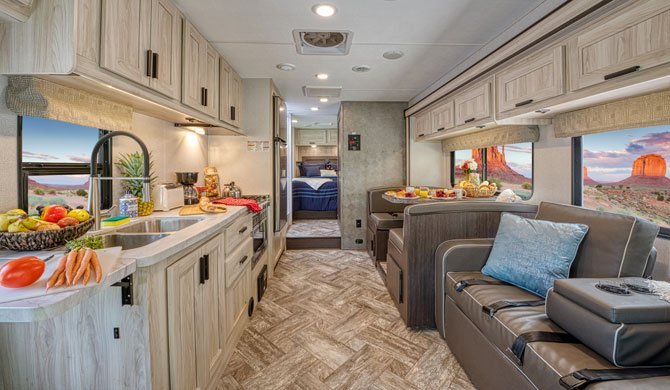 Interieur van de Road Bear C29-31 camper