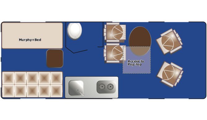 De Plattegrond van de Road Bear B21 camper