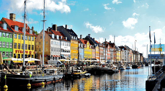 Nyhavn District Kopenhagen Denemarken camper huren Victoria Campers Europa