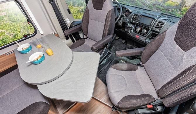 Dinette in de Apollo Duo camper