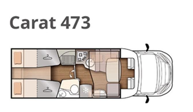 Plattegrond van de Branding camper van Camperworld 