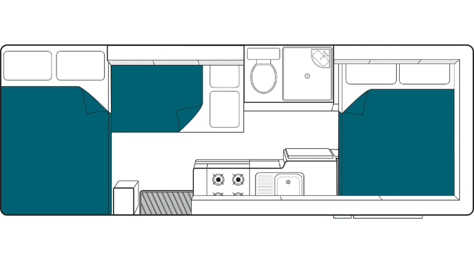 Plattegrond gedurende de nacht