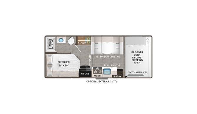 Plattegrond 2 van de Fraserway Run of Fleet camper