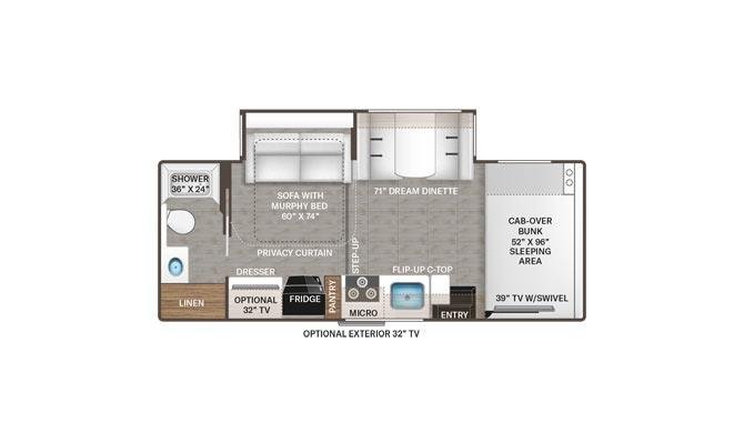 Plattegrond 4 van de Fraserway Run of Fleet camper