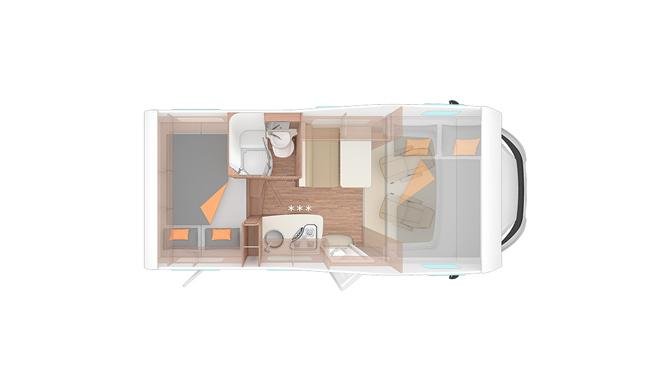 Plattegrond van de Apollo Family Traveller camper