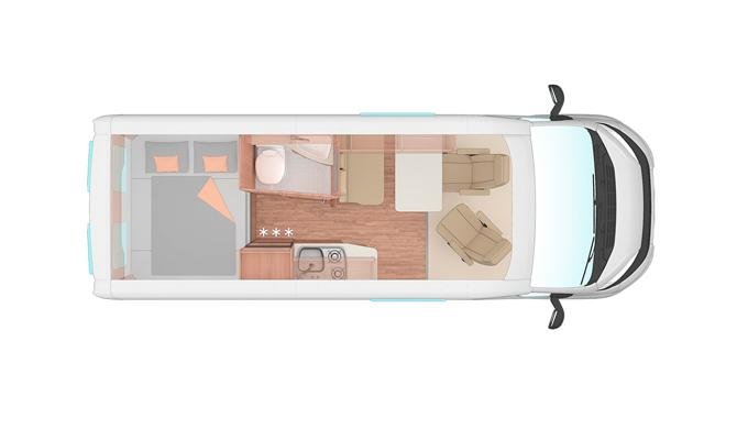 Plattegrond van de Apollo Duo camper