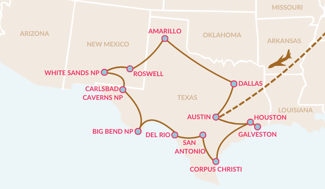 kaartje-camperreis-ontdek-texas kaartje-camperreis-ontdek-texas